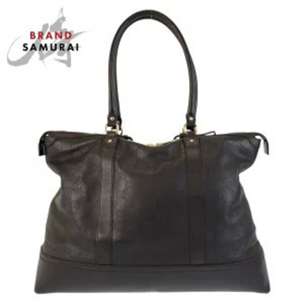 Gucci Guccissima brown leather tote bag shoulder